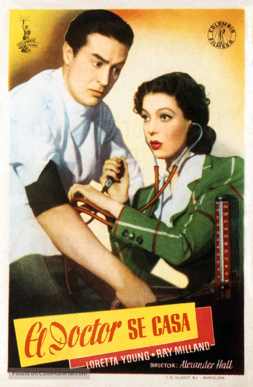 The Doctor Takes a Wife - Spanish Movie Poster