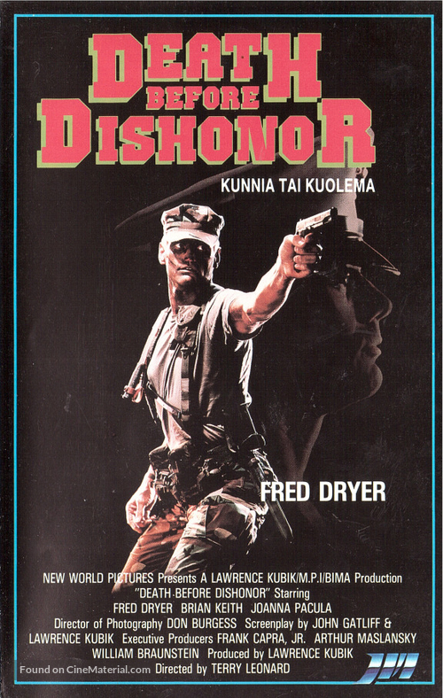 Death Before Dishonor - Finnish VHS movie cover