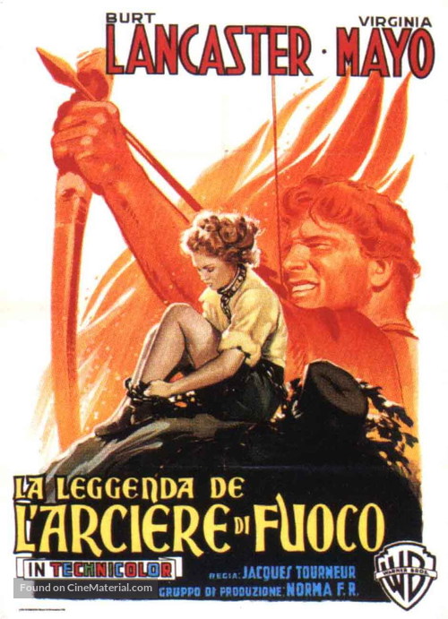 The Flame and the Arrow - Italian Movie Poster