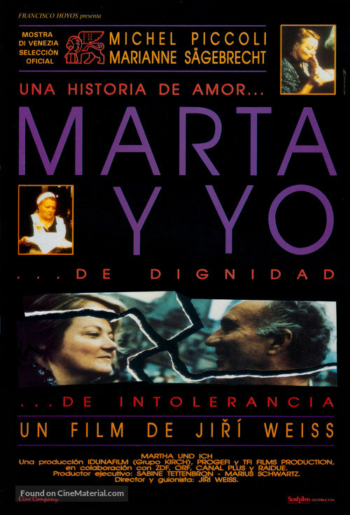 Martha et moi - Spanish Movie Poster