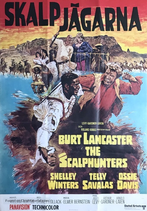 The Scalphunters - Swedish Movie Poster