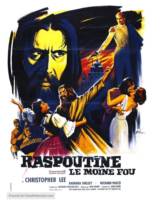 Rasputin: The Mad Monk - French Movie Poster