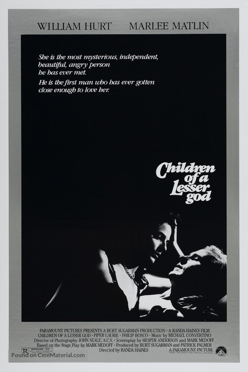 Children of a Lesser God - Theatrical movie poster