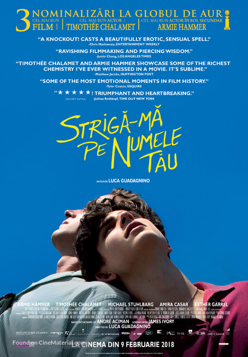 Call Me by Your Name - Romanian Movie Poster