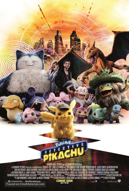 Pok&eacute;mon: Detective Pikachu - International Movie Poster