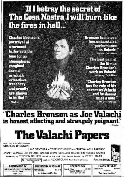 The Valachi Papers - poster