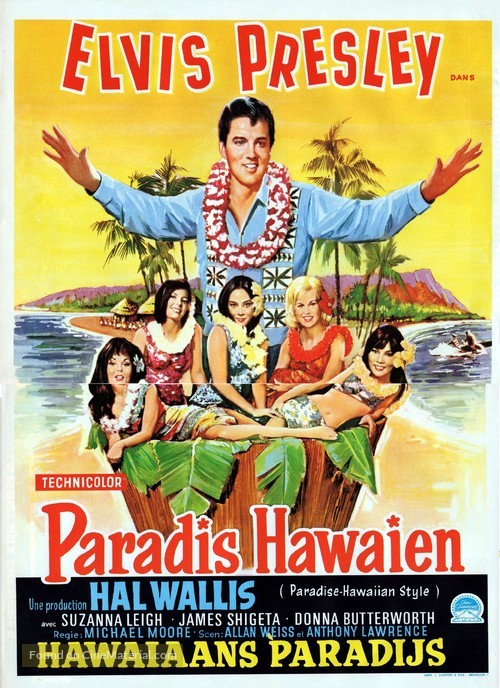 Paradise, Hawaiian Style - Belgian Movie Poster