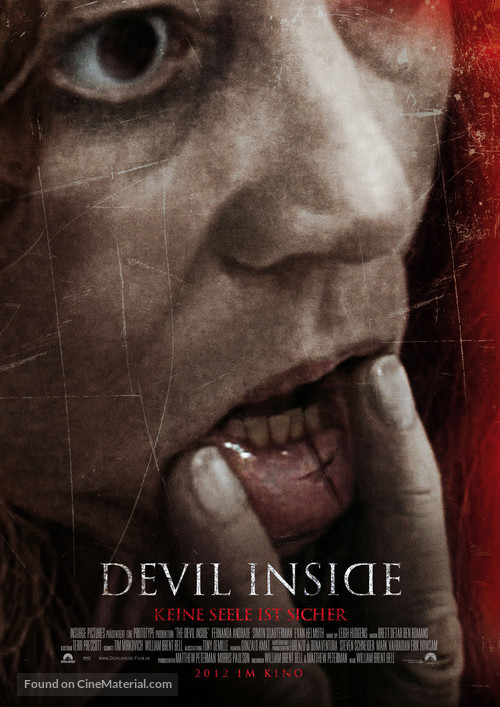 The Devil Inside - German Movie Poster