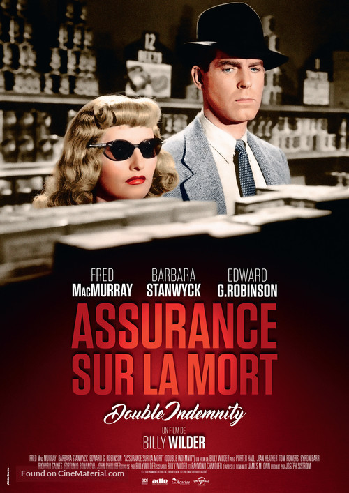 Double Indemnity - French Re-release movie poster