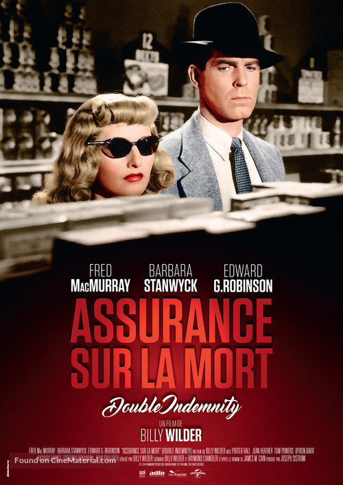 Double Indemnity - French Re-release movie poster