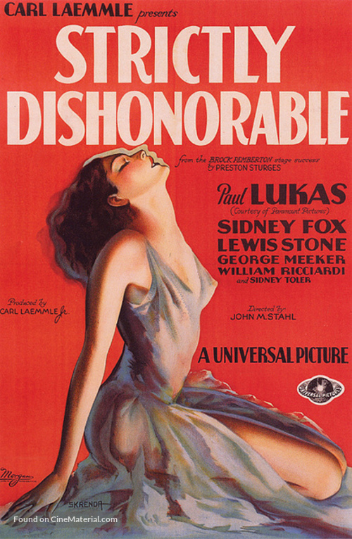 Strictly Dishonorable - Movie Poster