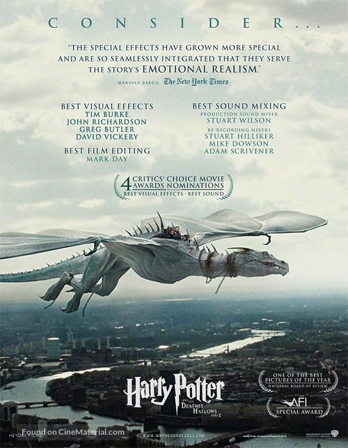 Harry Potter and the Deathly Hallows - Part 2 - British For your consideration movie poster