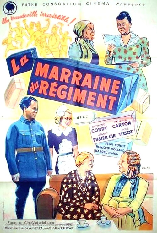 La marraine du r&eacute;giment - French Movie Poster