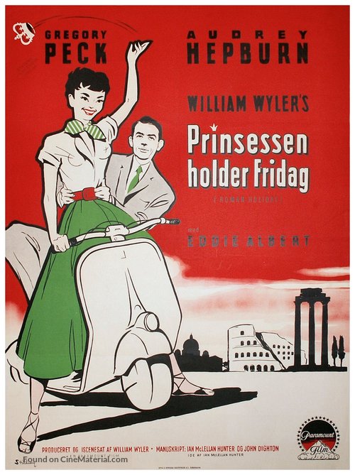 Roman Holiday - Danish Movie Poster