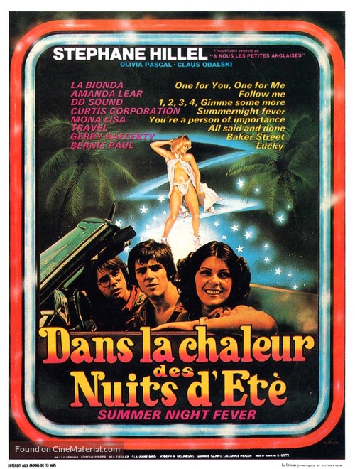 Summer Night Fever - French Movie Poster