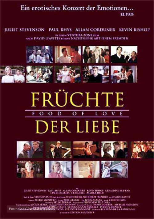 Food Of Love 2002 German Movie Poster Food Of Love 2002 German Movie Poster