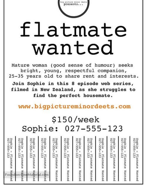 &quot;Flatmate Wanted&quot; - New Zealand Movie Poster