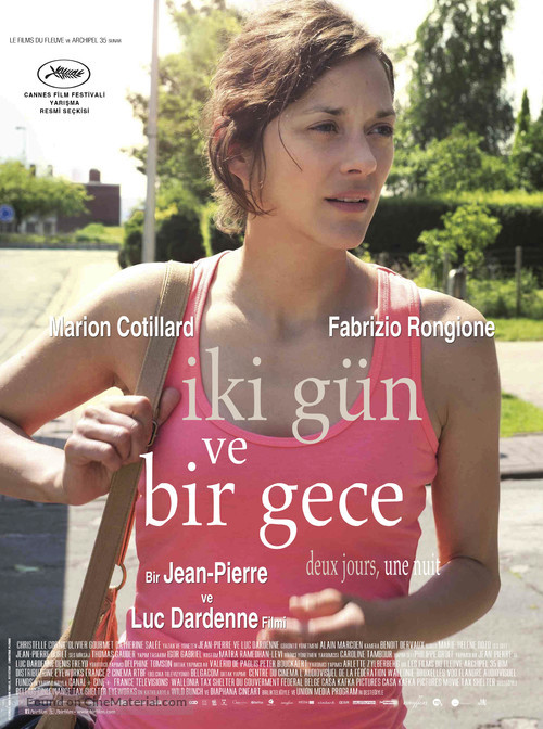 Deux jours, une nuit - Turkish Movie Poster