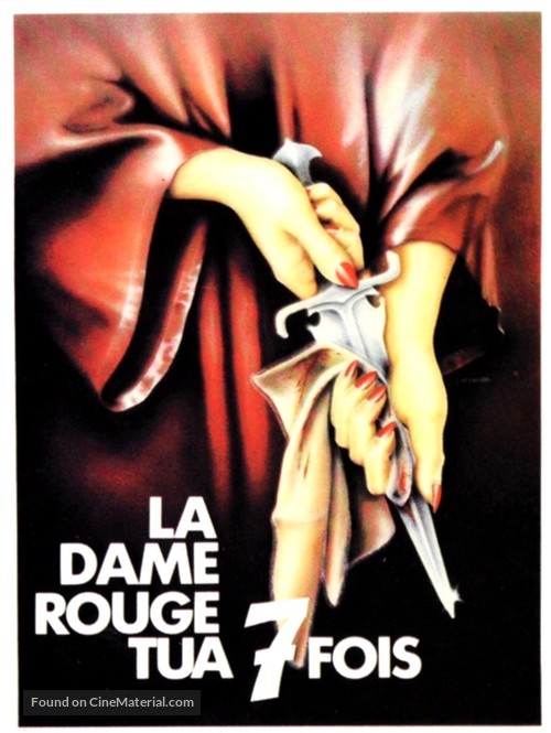 La dama rossa uccide sette volte - French Movie Poster