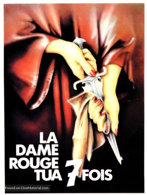 La dama rossa uccide sette volte - French Movie Poster