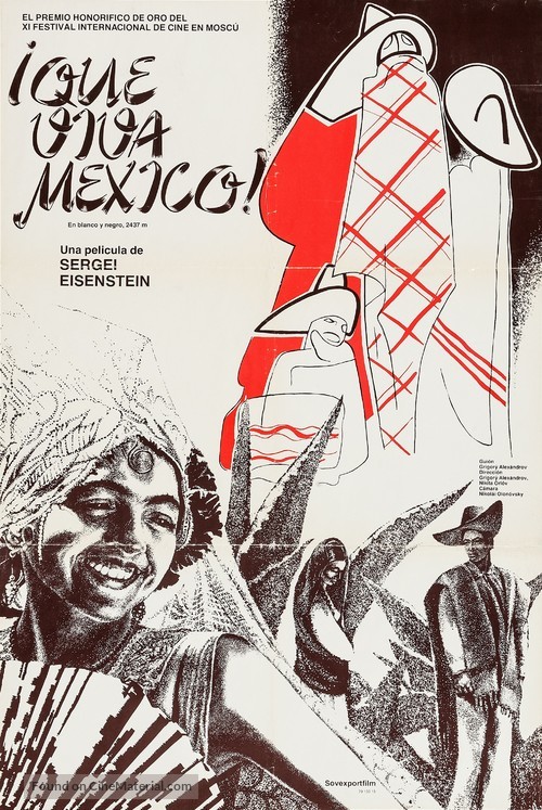 &iexcl;Que Viva Mexico! - Da zdravstvuyet Meksika! - Russian Movie Poster