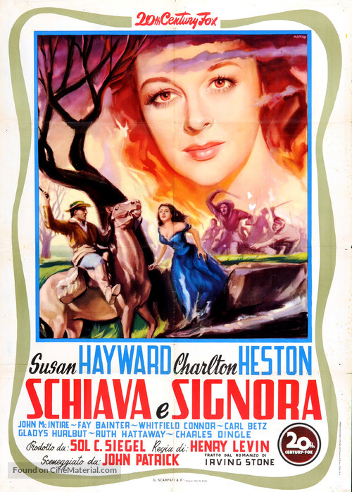 The President&#039;s Lady - Italian Movie Poster