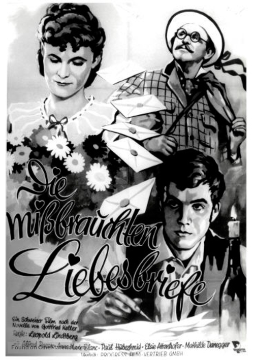 Die mi&szlig;brauchten Liebesbriefe - Swiss Movie Poster