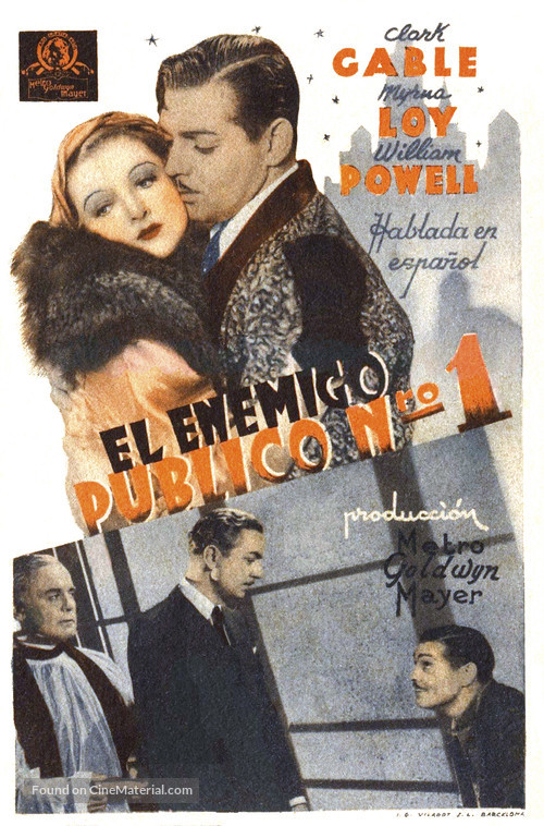 Manhattan Melodrama - Spanish Movie Poster