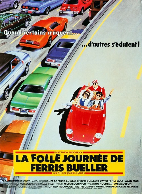 Ferris Bueller&#039;s Day Off - French Movie Poster