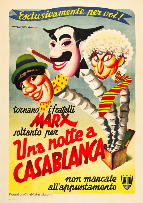 A Night in Casablanca - Italian Movie Poster