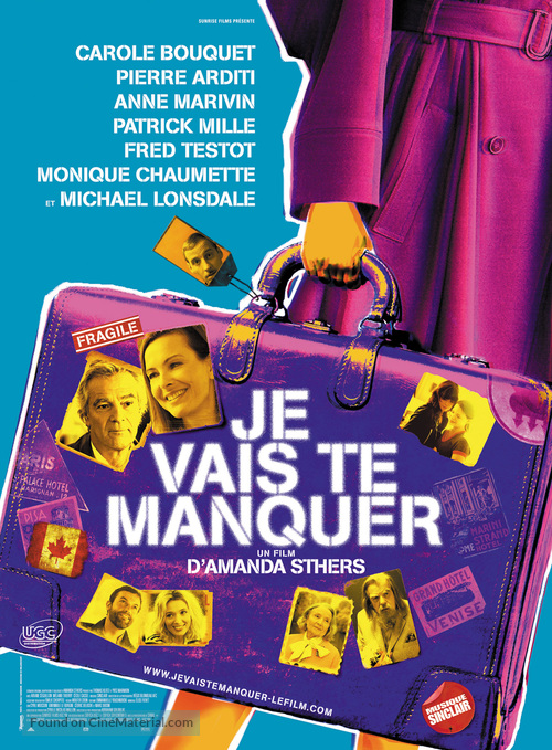 Je vais te manquer - French Movie Poster