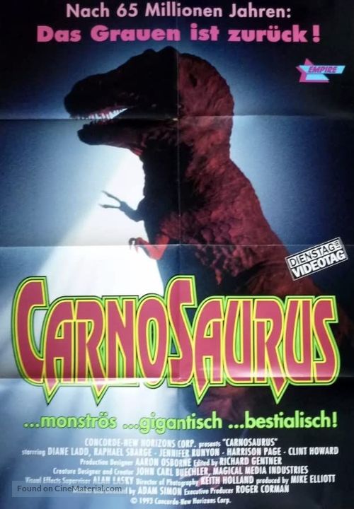 Carnosaur - German Movie Poster