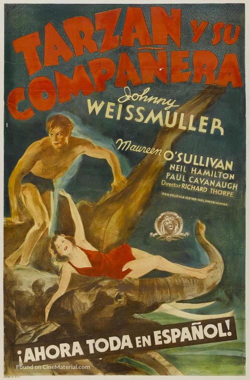 Tarzan and His Mate - Spanish Movie Poster