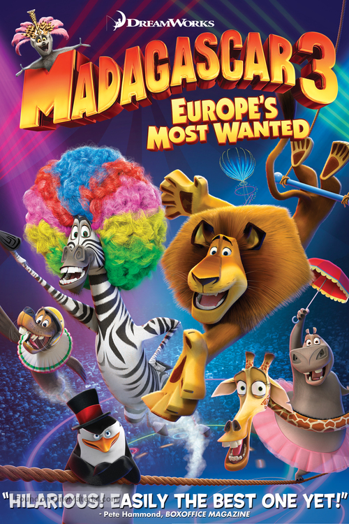 Madagascar 3: Europe&#039;s Most Wanted - DVD movie cover