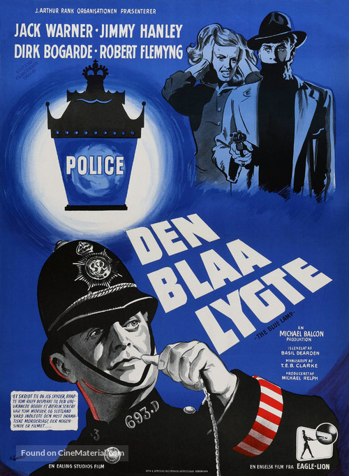 The Blue Lamp - Danish Movie Poster