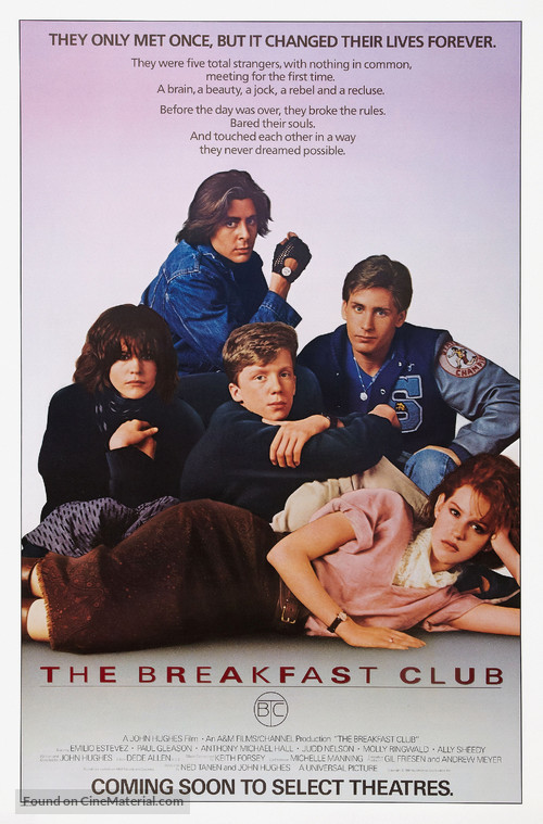 The Breakfast Club - Advance movie poster