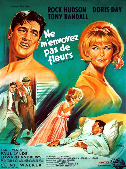 Send Me No Flowers - French Movie Poster