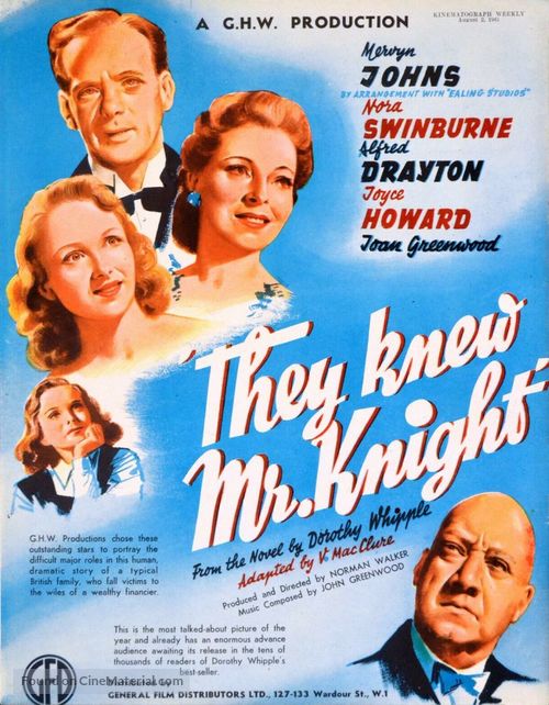 They Knew Mr. Knight - British Movie Poster