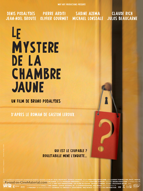 Myst&egrave;re de la chambre jaune, Le - French poster