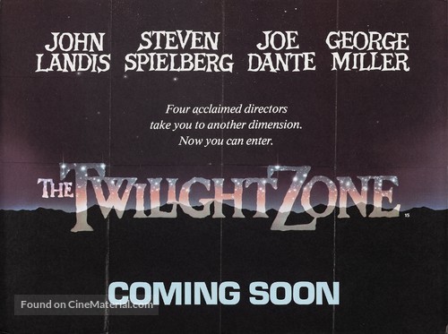 Twilight Zone: The Movie - British Advance movie poster