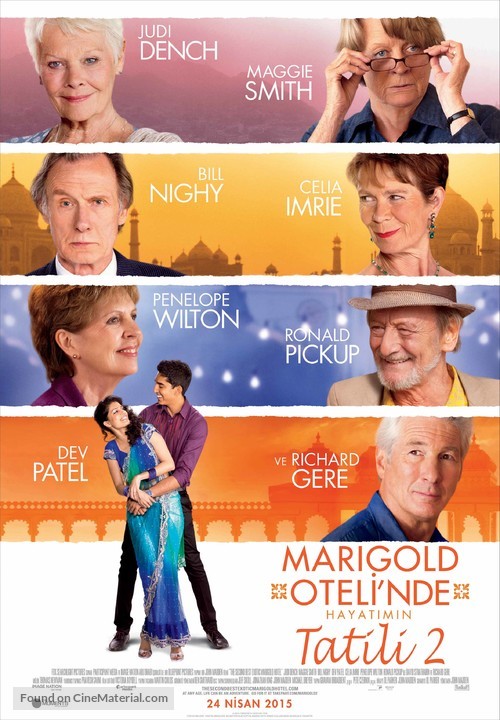 The Second Best Exotic Marigold Hotel - Turkish Movie Poster