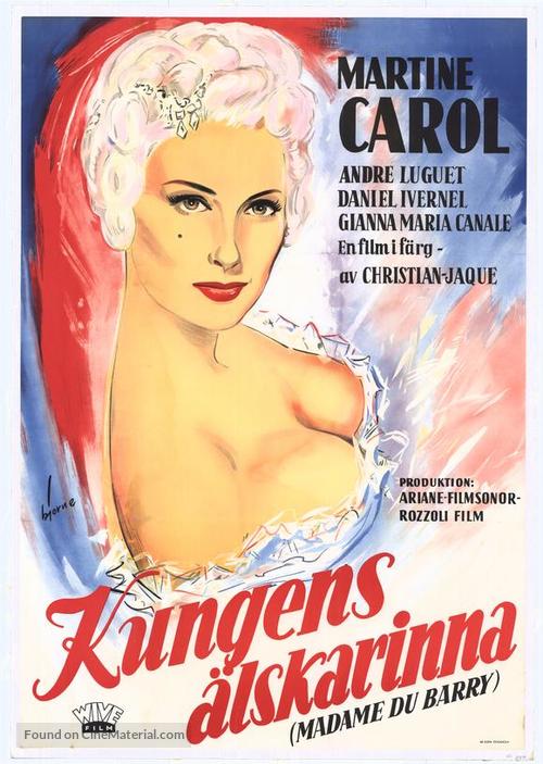 Madame du Barry - Swedish Movie Poster