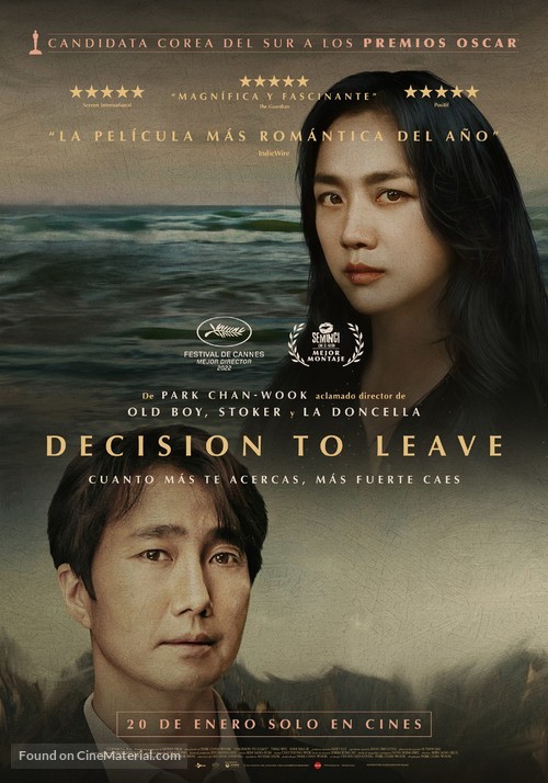 Decision to Leave - Spanish Movie Poster