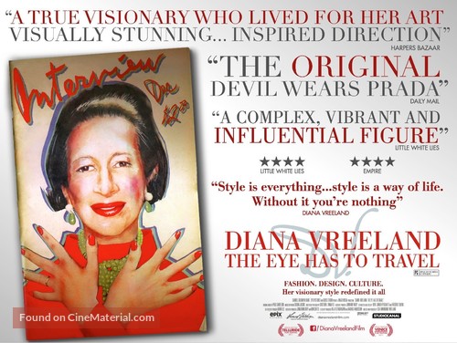 Diana Vreeland: The Eye Has to Travel - British Movie Poster