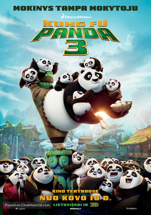 Kung Fu Panda 3 - Lithuanian Movie Poster