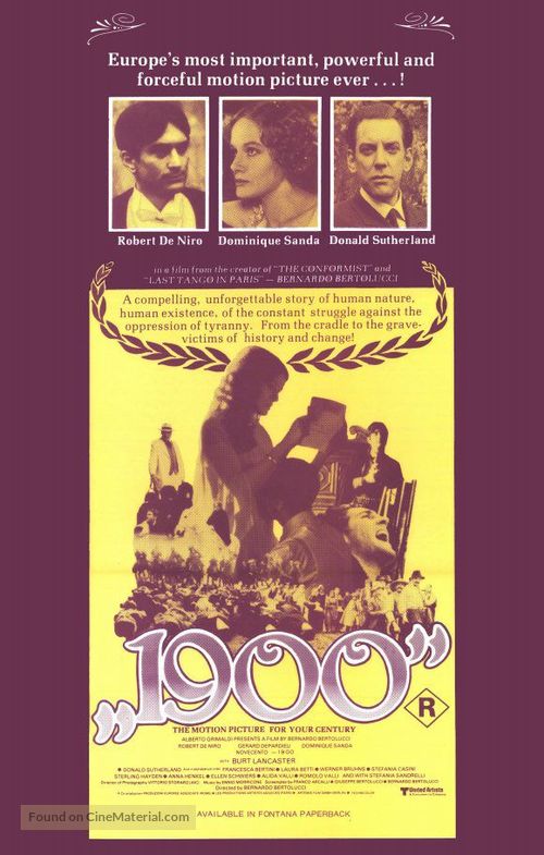 Novecento - Australian Movie Poster