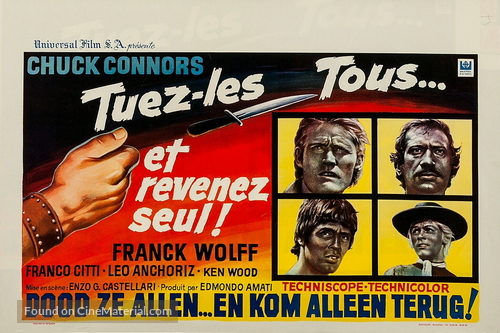 Ammazzali tutti e torna solo - Belgian Movie Poster