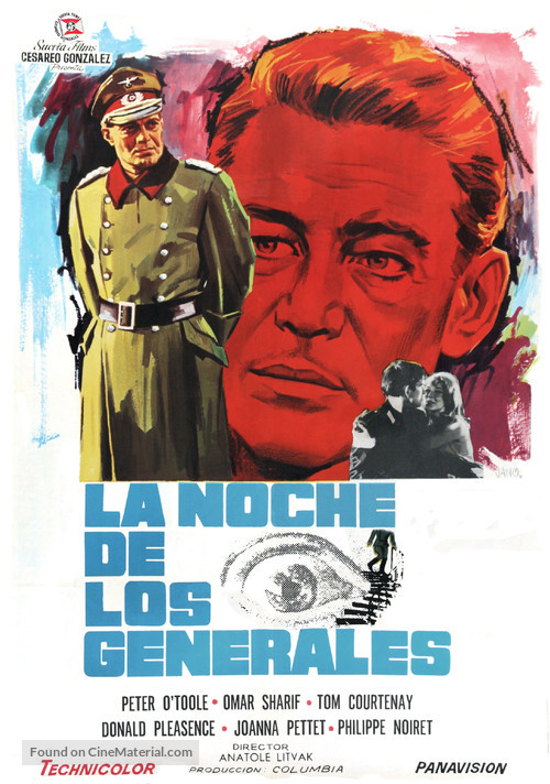 The Night of the Generals - Spanish Movie Poster