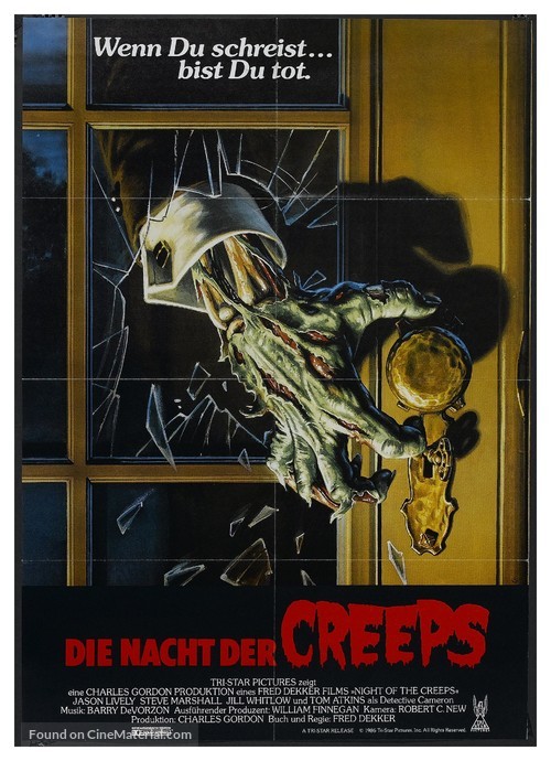 Night of the Creeps - German Movie Poster
