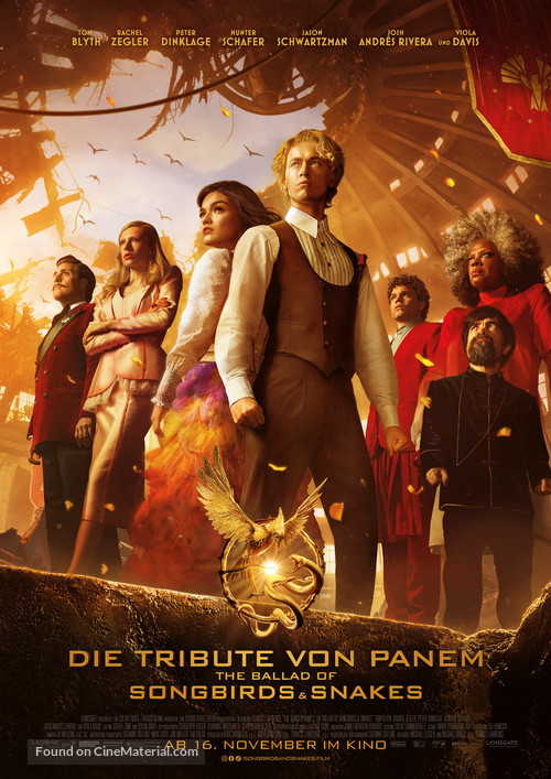 The Hunger Games: The Ballad of Songbirds &amp; Snakes - German Movie Poster